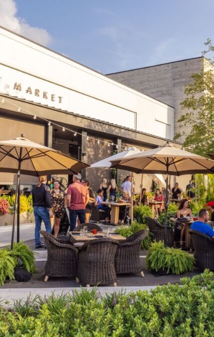 Patio with people